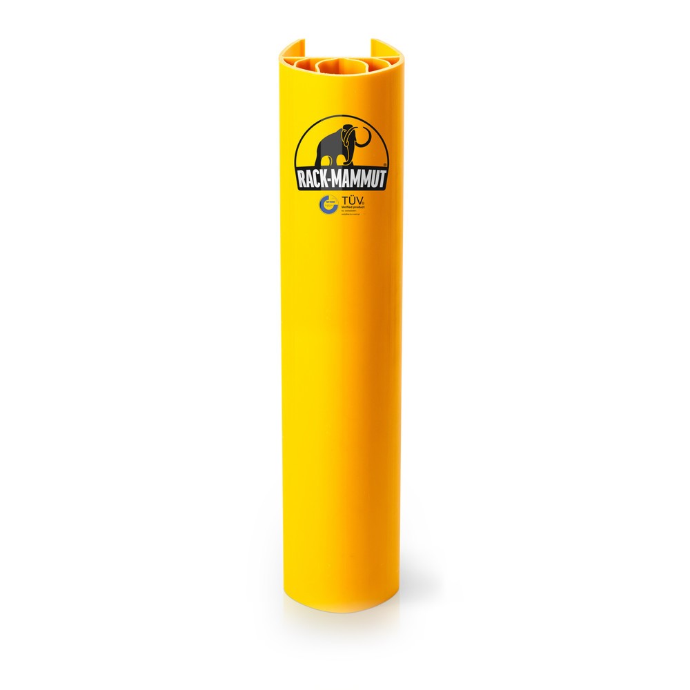 Obrázek produktu: A.M.P.E.R.E. Ochrana regálů Rack Mammut® proti najetí, z plastu, žlutá dopravní, model S, vnitřní rozměry VxŠ 600 x 70–89 mm