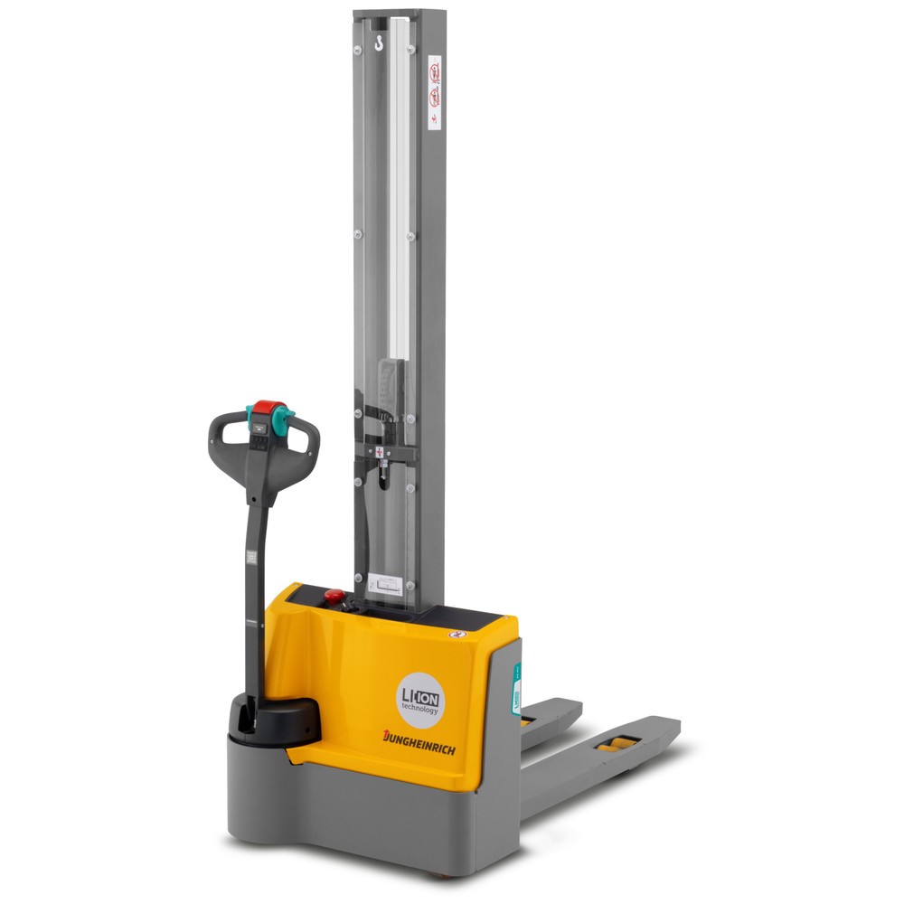 Číslo obrázku produktu 1: Elektrický vysokozdvižný vozík Jungheinrich EJC M10 E, jednoduchý sloup, výška zdvihu 1985 mm, nosnost 1 000 kg