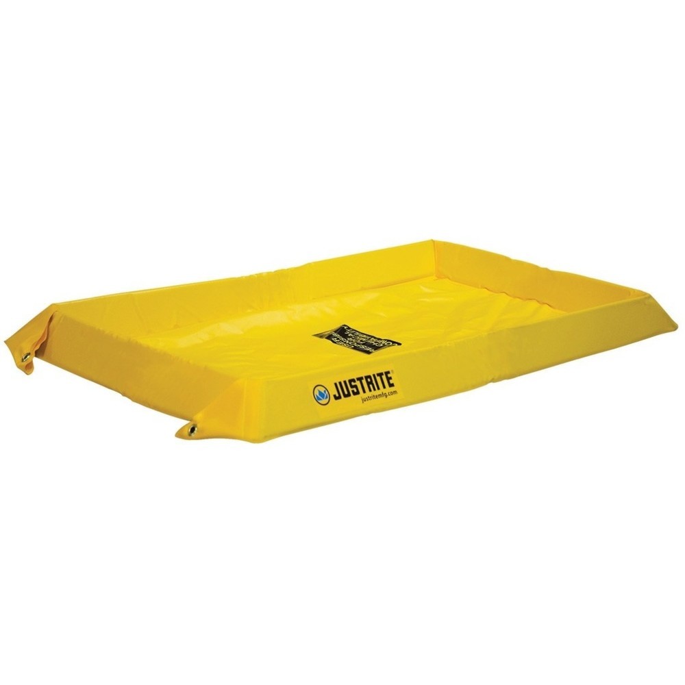 Obrázek produktu: Justrite PVC skládací vana, výška stěny 100 mm, vnitřní rozměry 1,2 × 1,8 m, objem 227 l