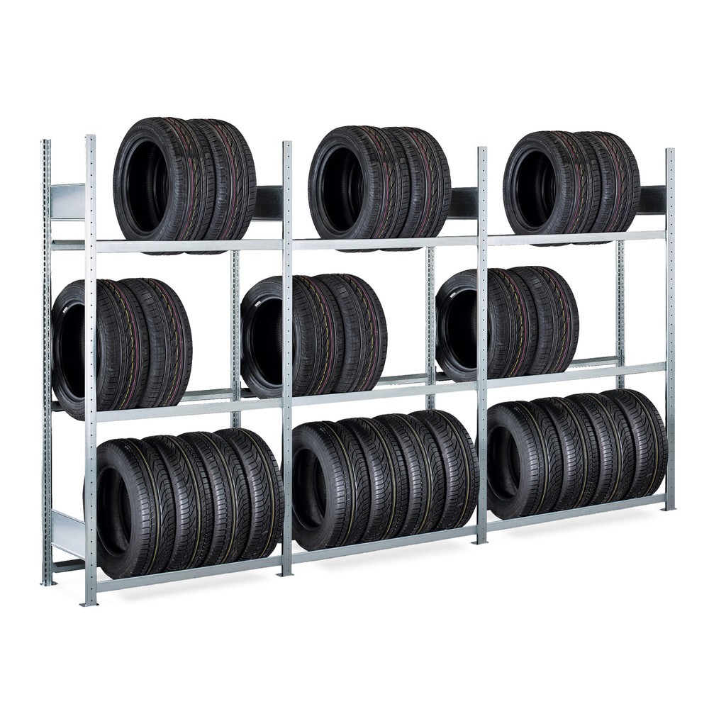 Obrázek produktu: Kompletní sada pro regál na pneumatiky SCHULTE, V×Š×H 2000 × 3000 × 400 mm