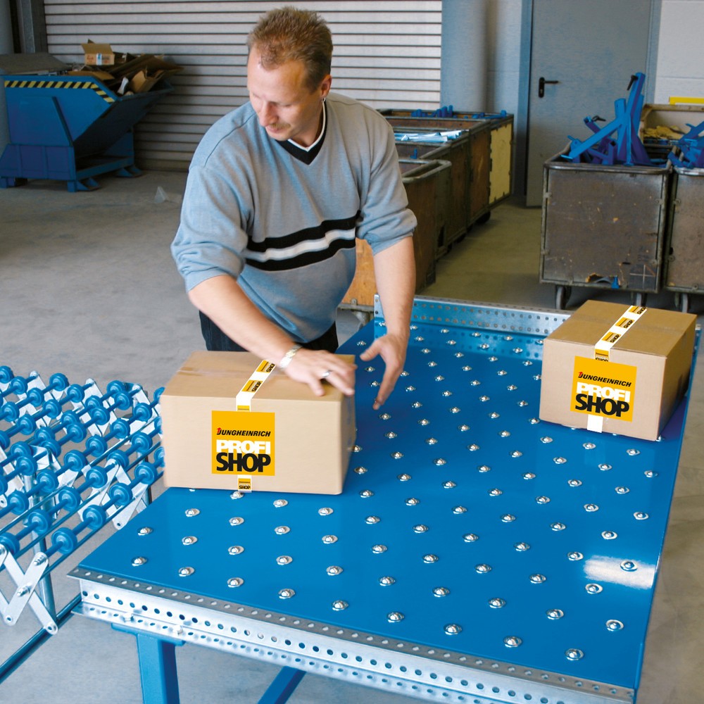 Číslo obrázku produktu 2: Stůl s kulovými kladkami, Ø 15 mm, d×š 500 × 500 mm, rozteč 200 mm