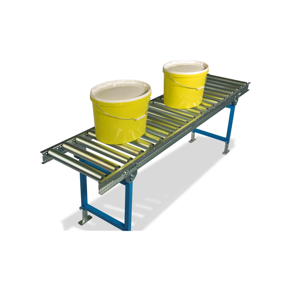 Číslo obrázku produktu 3: Lehký válečkový dopravník, ocelové válečky, Ø 50 mm, DxŠ 2000 x 300 mm, vzdálenost os 100 mm