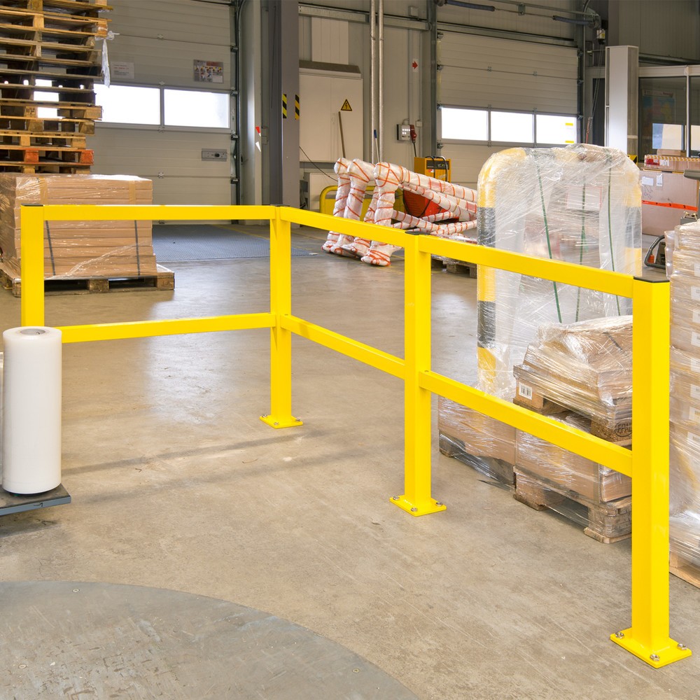 Číslo obrázku produktu 2: Ochranné zábradlí S-Line, vnitřní, středový sloupek, výška 1000 mm