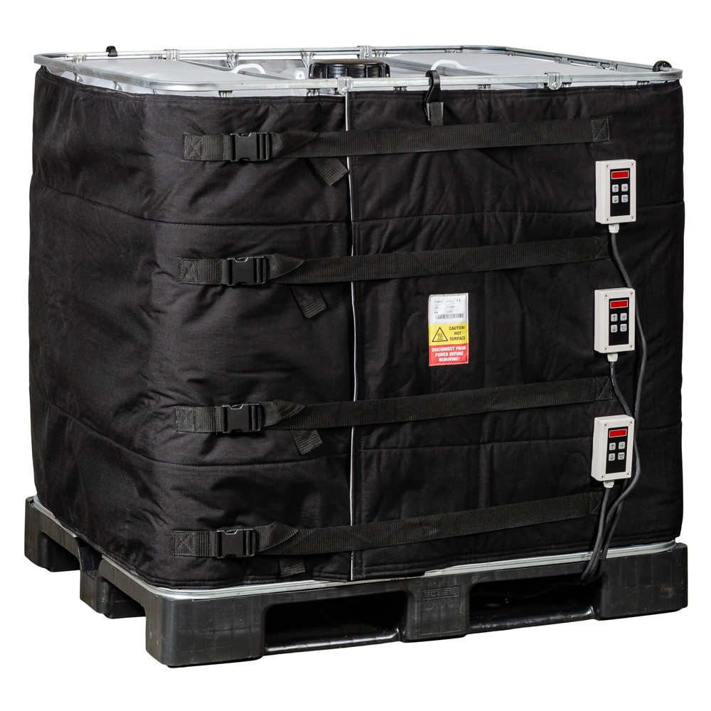 Obrázek produktu: Ohřívací manžeta na kontejner IBC Kuhlmann se 3 digitálními regulátory, 1000 l, 0-90 °C, 230 V, 3x 1000 W, DxV 4400 x 1000 mm