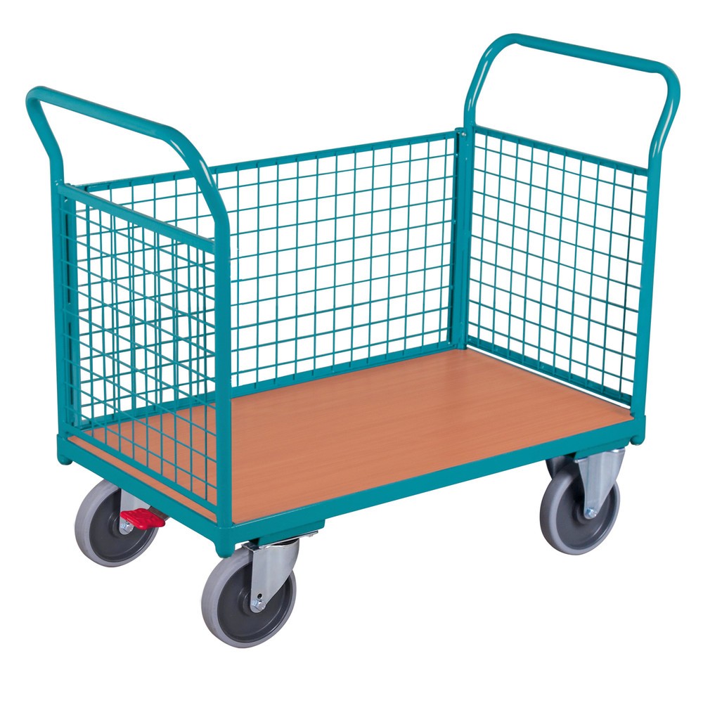 Číslo obrázku produktu 1: Plošinový vozík Ameise®, 3-stranný s mřížovými stěnami, ložná plocha ŠxH 776 x 1 200 mm