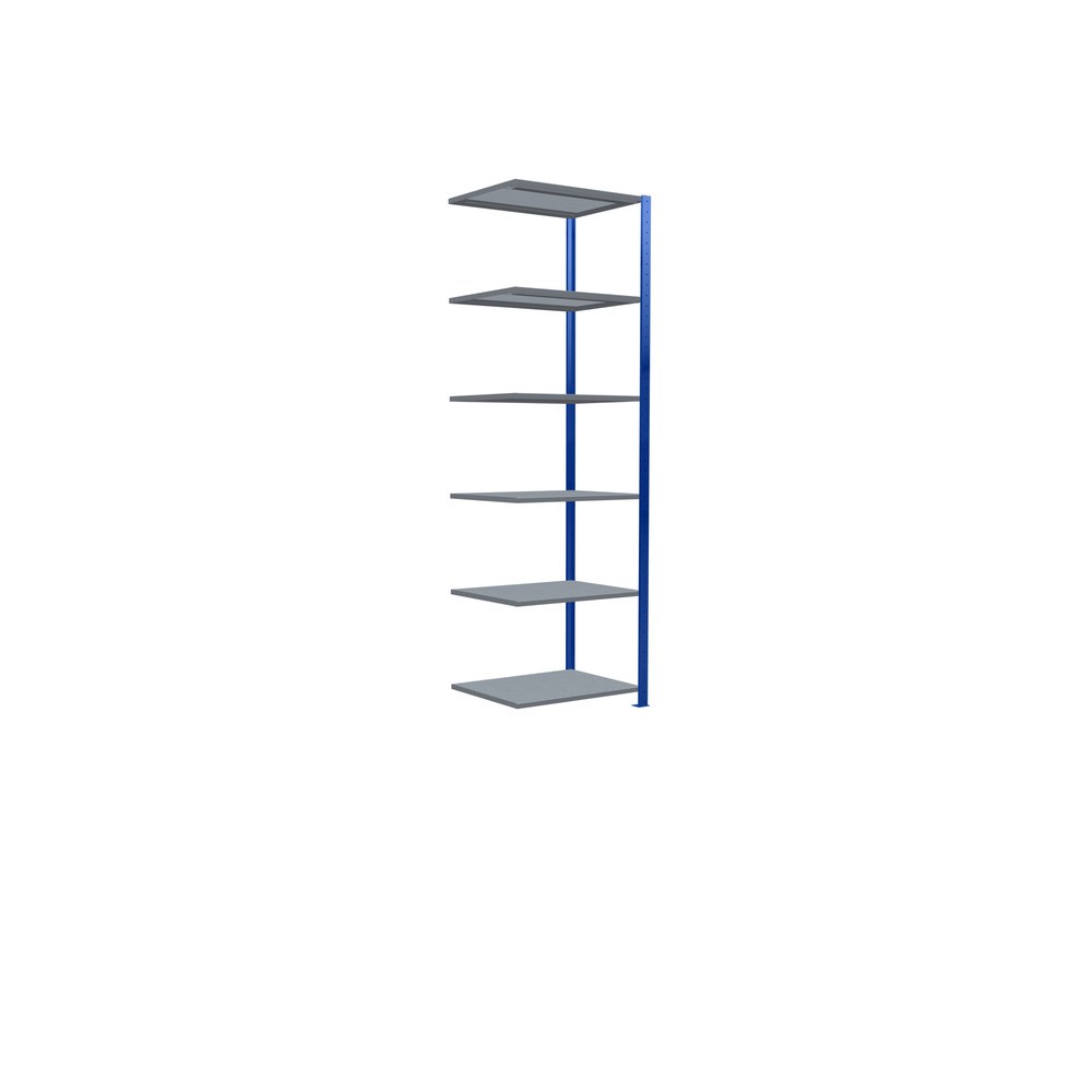 Číslo obrázku produktu 2: Policový regál SCHULTE, přídavné pole, hořcová modř/pozinkovaný, nosnost police 250 kg, VxŠxH 2500 x 750 x 600 mm