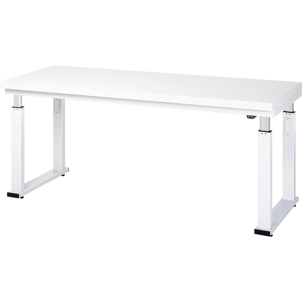 Obrázek produktu: Pracovní stůl RAU s elektrickým nastavením výšky, řada adlatus 600, V×Š×H 740-1140 × 2000 × 700 mm, pracovní deska s obložením z tvrdého laminátu