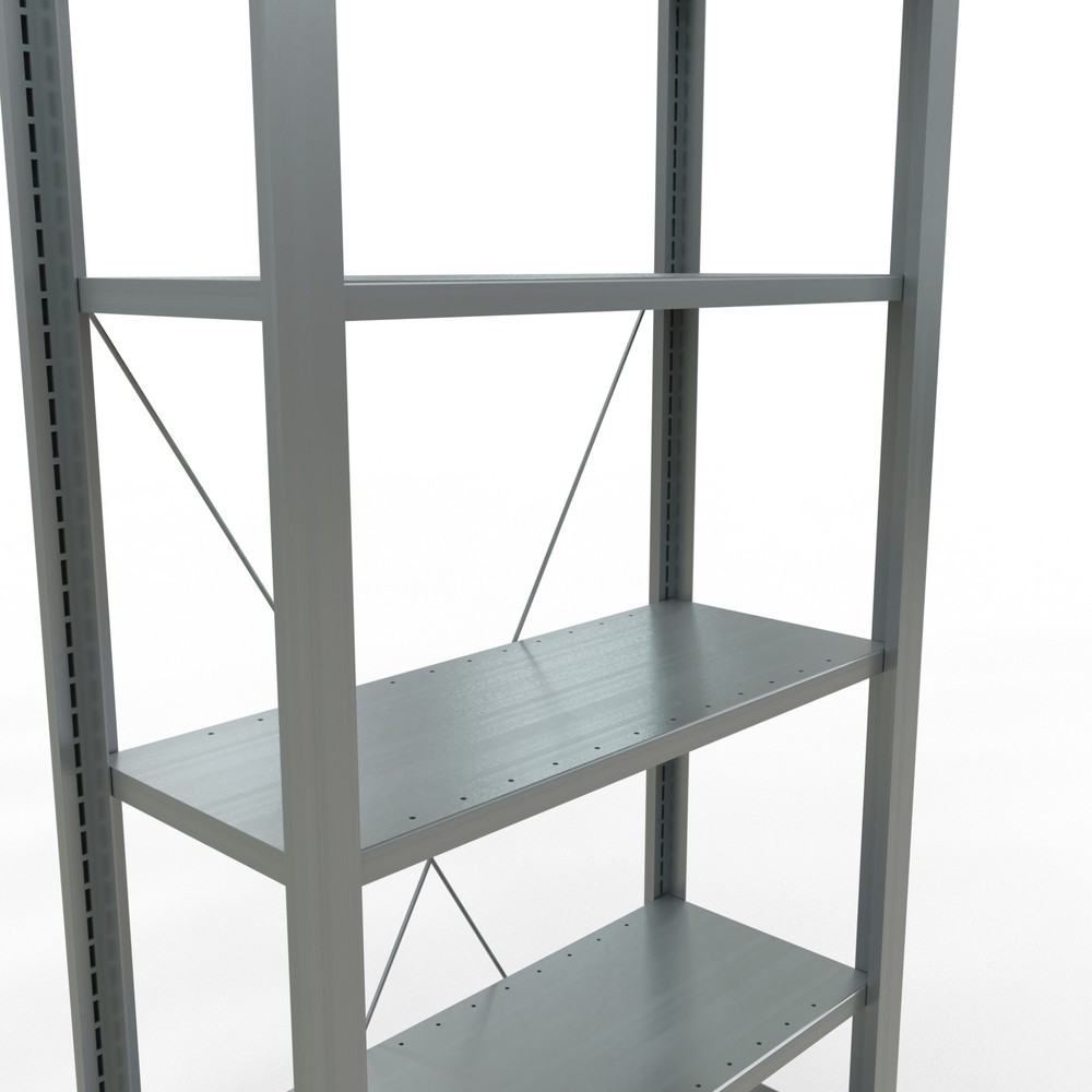 Číslo obrázku produktu 4: Regál na spisy SCHULTE základní pole, jednostranný, bez koncových dorazů, nosnost police 85 kg, VxŠxH 2000 x 750 x 300 mm