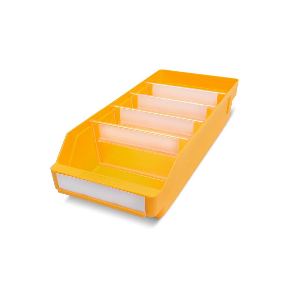Obrázek produktu: Regálové boxy s průzorem, ŠxH 180 x 400 mm, žlutá