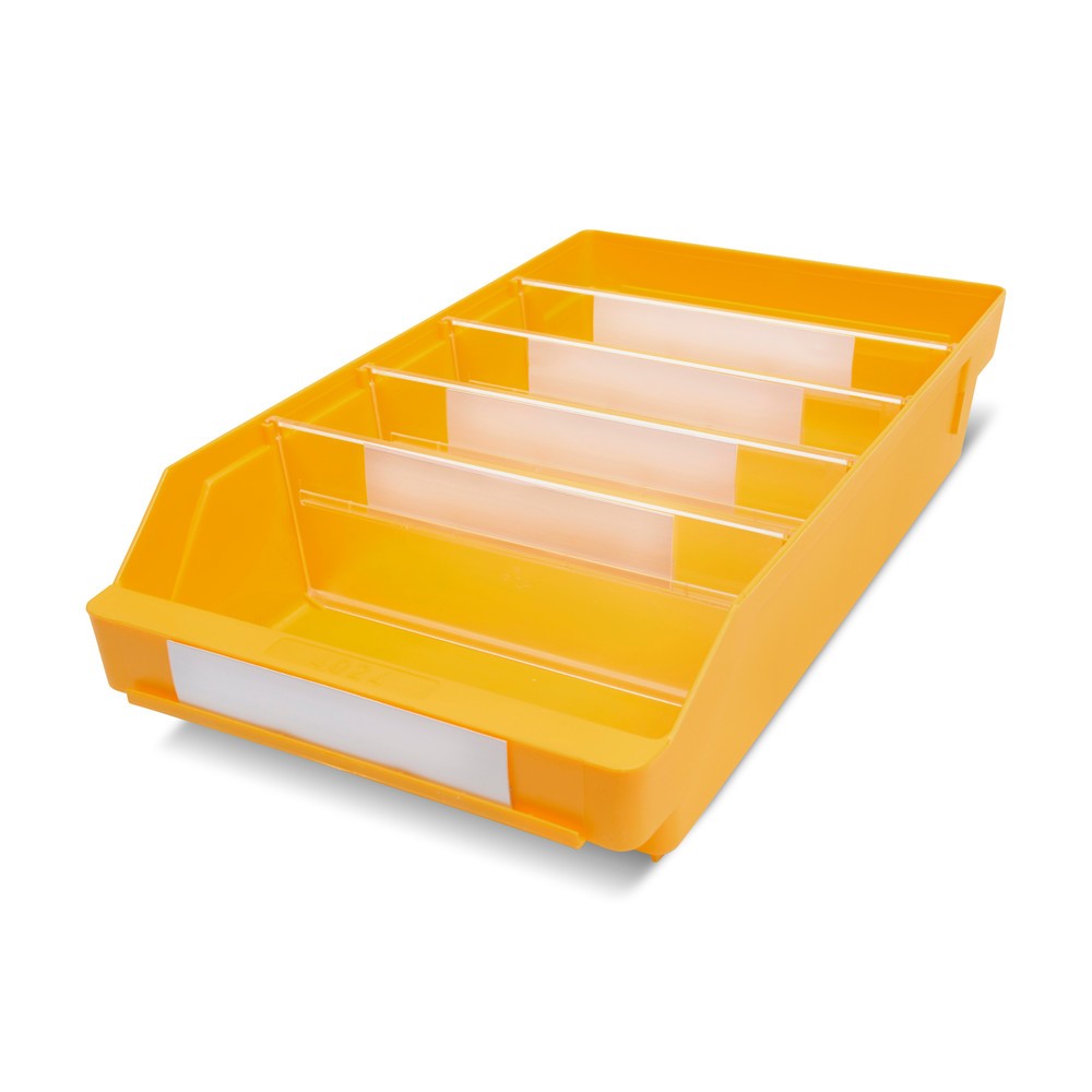Obrázek produktu: Regálové boxy s průzorem, ŠxH 240 x 400 mm, žlutá