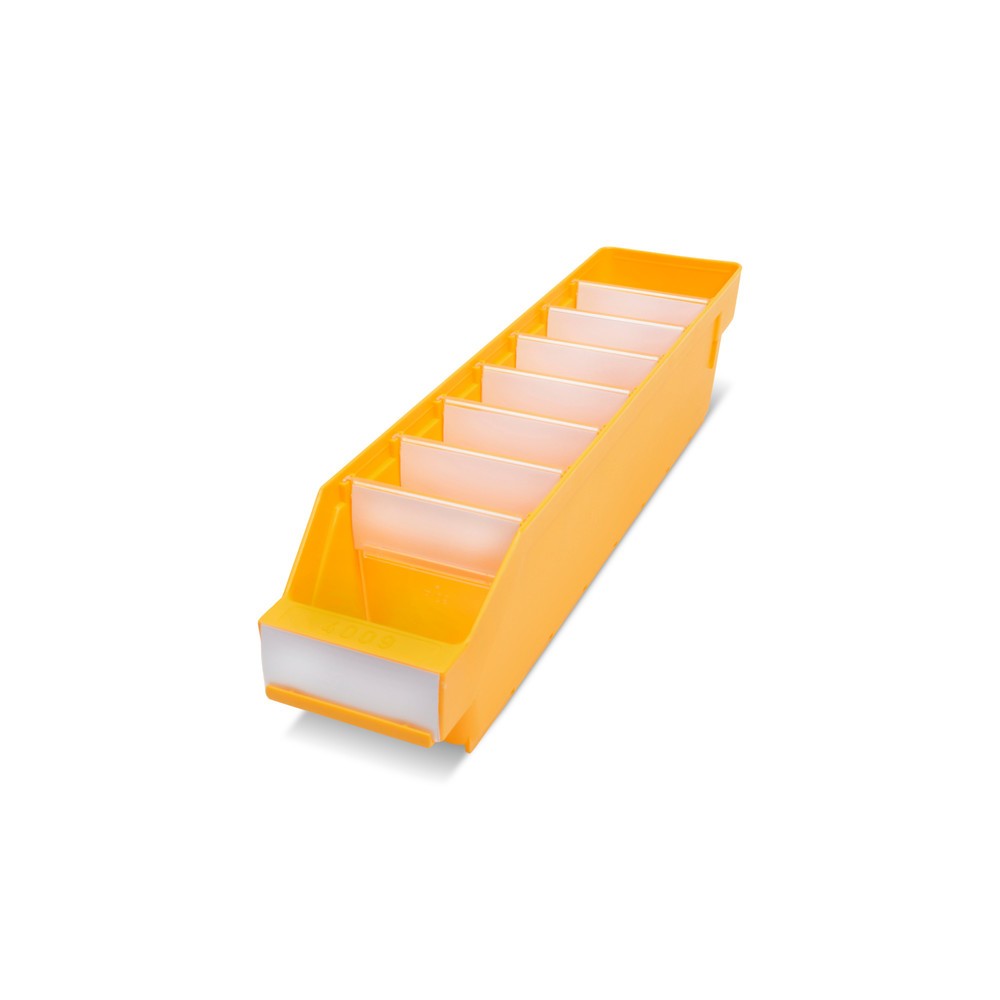 Obrázek produktu: Regálové boxy s průzorem, ŠxH 90 x 400 mm, žlutá