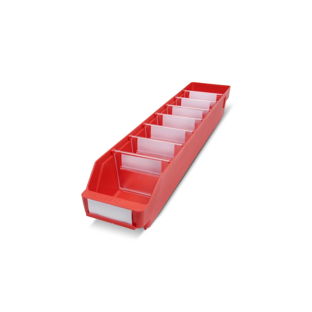 Obrázek produktu: Regálové boxy s průzorem, ŠxH 120 x 600 mm, červená