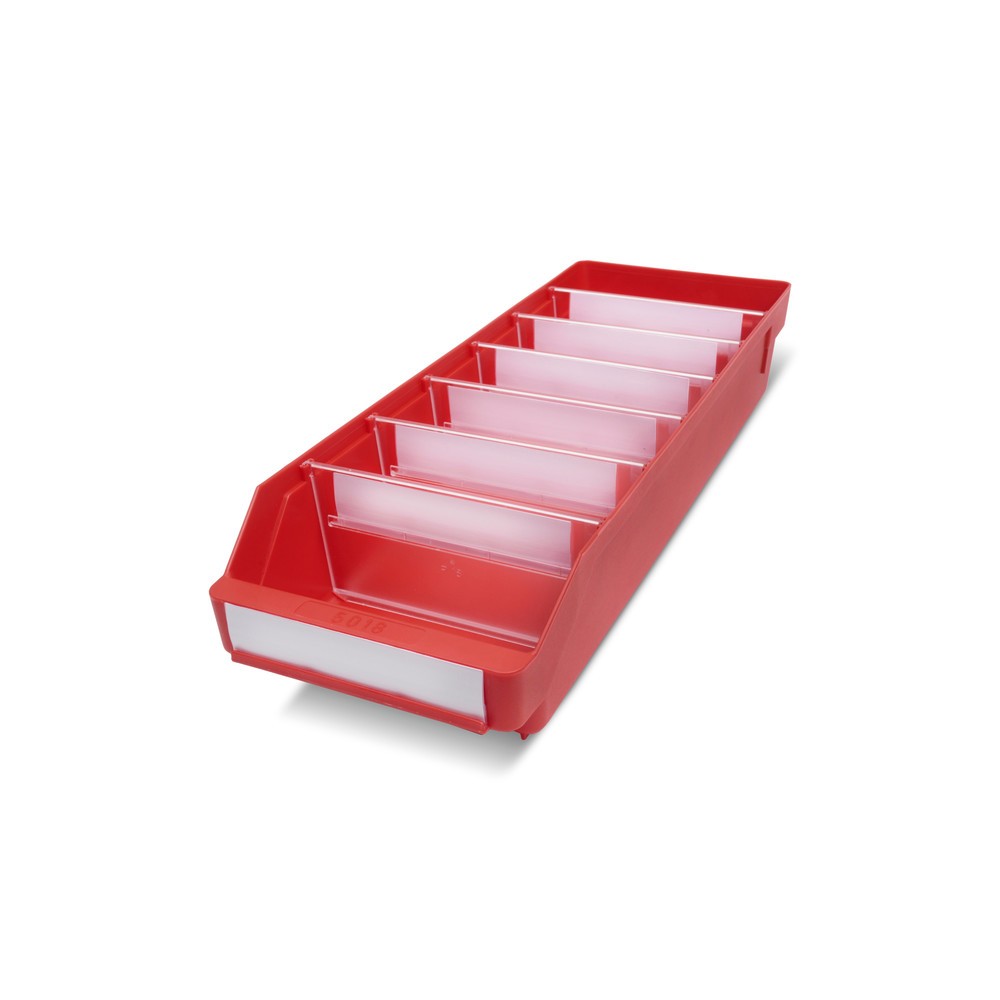 Obrázek produktu: Regálové boxy s průzorem, ŠxH 180 x 500 mm, červená