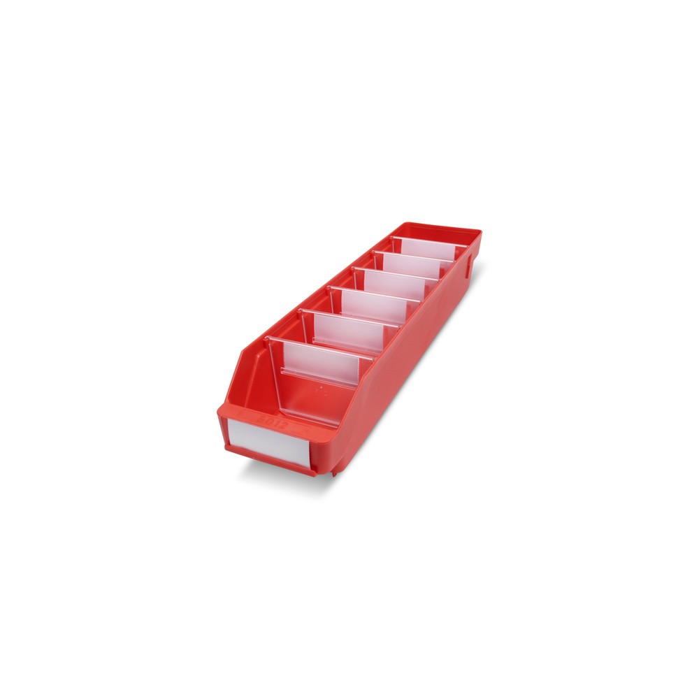 Obrázek produktu: Regálové boxy s průzorem, ŠxH 120 x 500 mm, červená