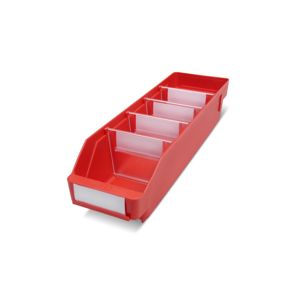 Obrázek produktu: Regálové boxy s průzorem, ŠxH 120 x 400 mm, červená