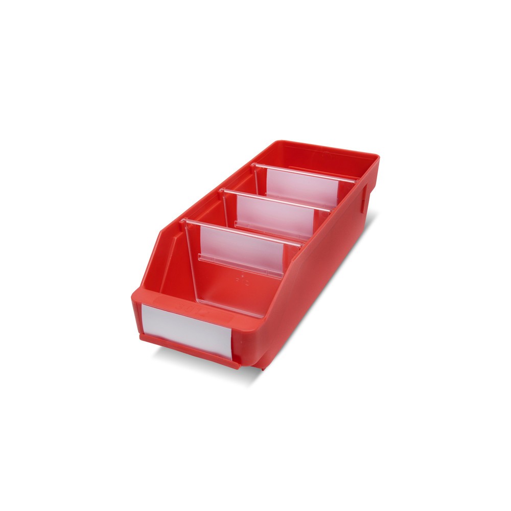 Obrázek produktu: Regálové boxy s průzorem, ŠxH 120 x 300 mm, červená