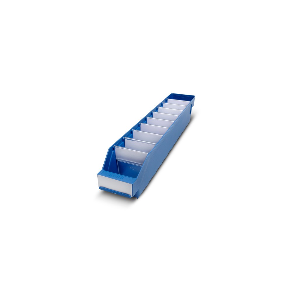 Obrázek produktu: Regálové boxy s průzorem, ŠxH 90 x 500 mm, modrá