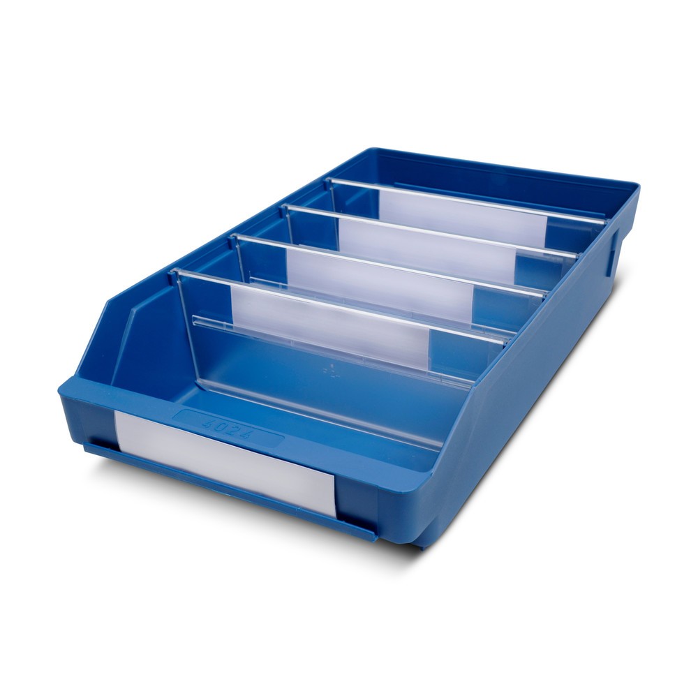 Obrázek produktu: Regálové boxy s průzorem, ŠxH 240 x 400 mm, modrá