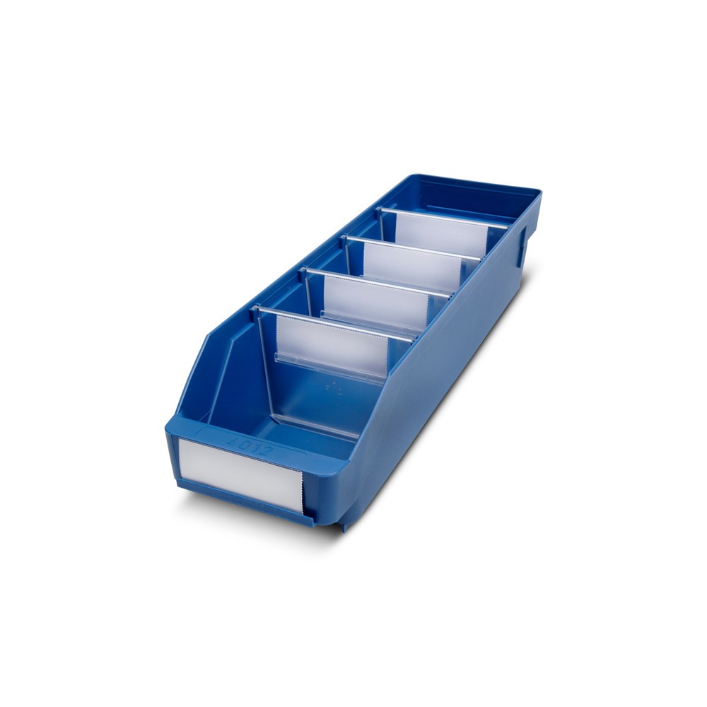 Obrázek produktu: Regálové boxy s průzorem, ŠxH 120 x 400 mm, modrá