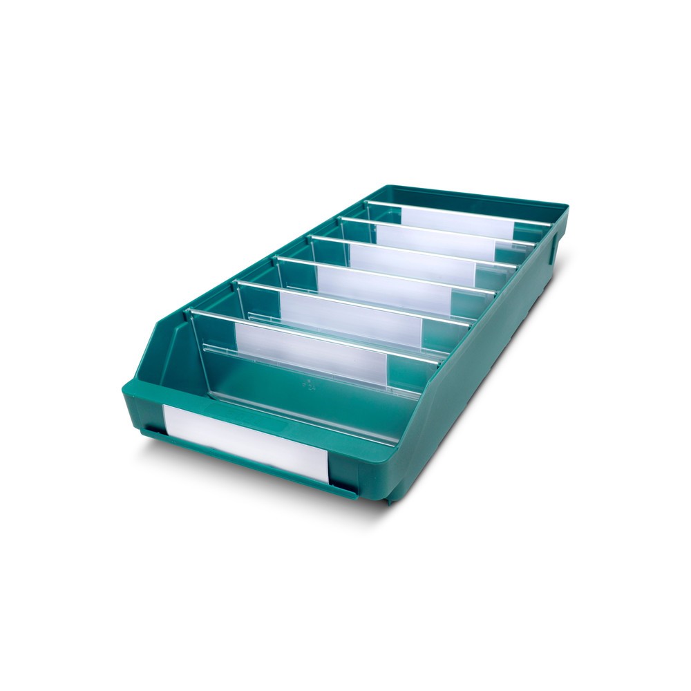 Obrázek produktu: Regálové boxy s průzorem, ŠxH 240 x 500 mm, zelená