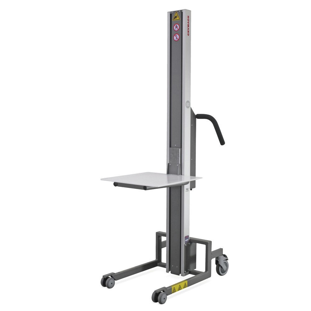 Obrázek produktu: Zvedací zařízení HOVMAND s plastovou platformou, rozsah zdvihu 110-1 710 mm, nosnost 130 kg